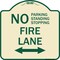 Signmission No Parking Standing or Stopping Fire Lane W/ Bidirectional Arrow Alum Sign, 18" x 18", TG-1818-23613 A-DES-TG-1818-23613 - alternate 1